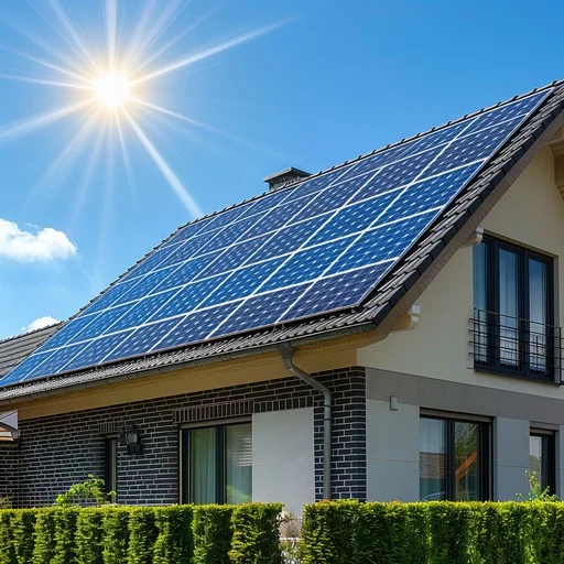 Modern clean solar powered home in Phoenix